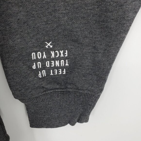 All American Roughneck Here To Work Easy Living French Terry Hoodie Small - Picture 5 of 10